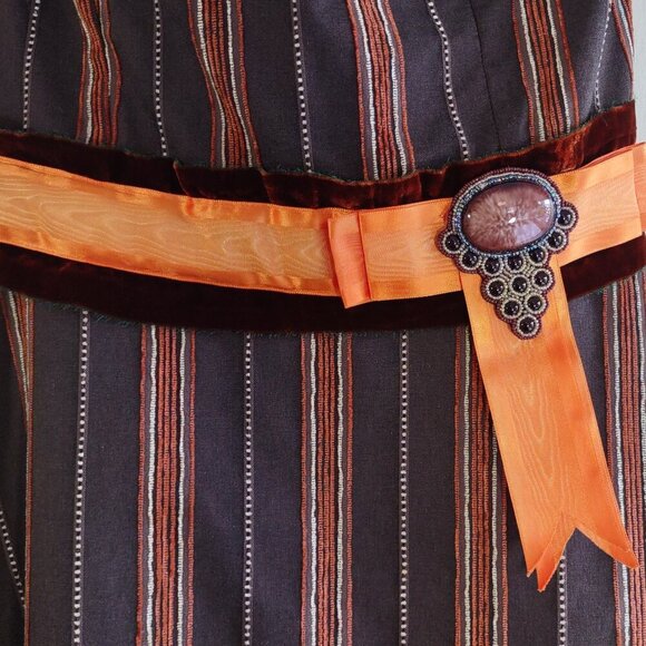 Eva Franco Anthropologie Strapless Dress Embroidered Evening Coquette Size 8 - Picture 7 of 10